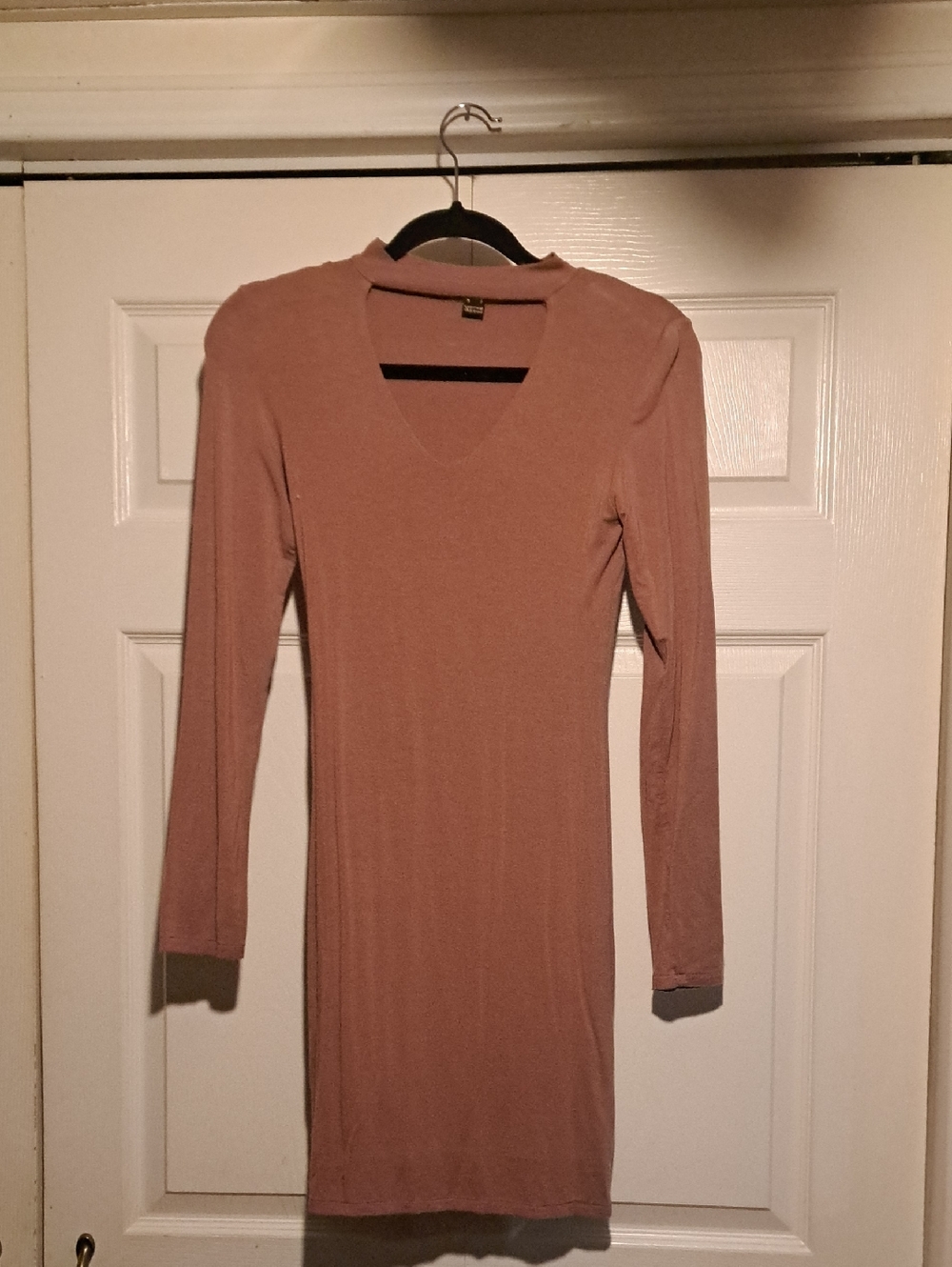 👜Long Sleeve V-Neck Bodycon Casual Dress Tall slim petite fit Loose soft feel